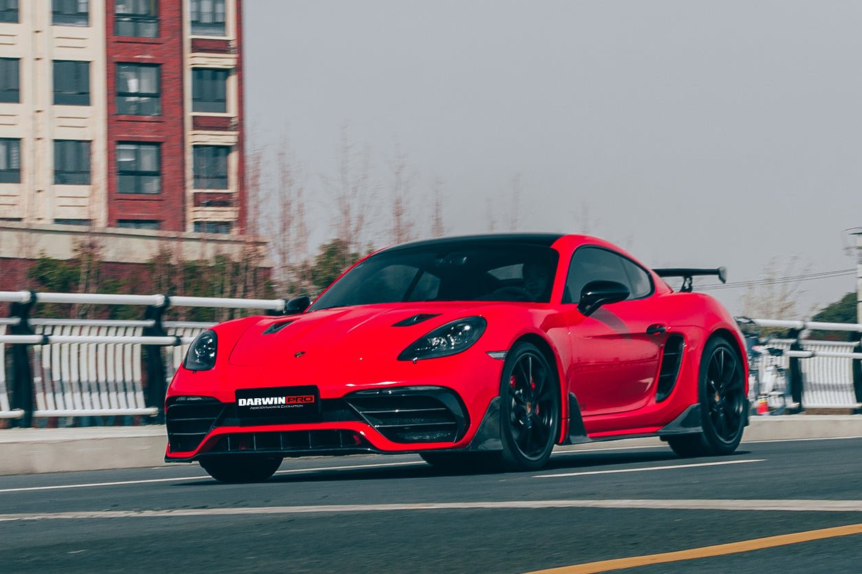 Porsche 718 Cayman & Boxster Stuttmate Carbon Fiber Front Bumper (2016-2020)